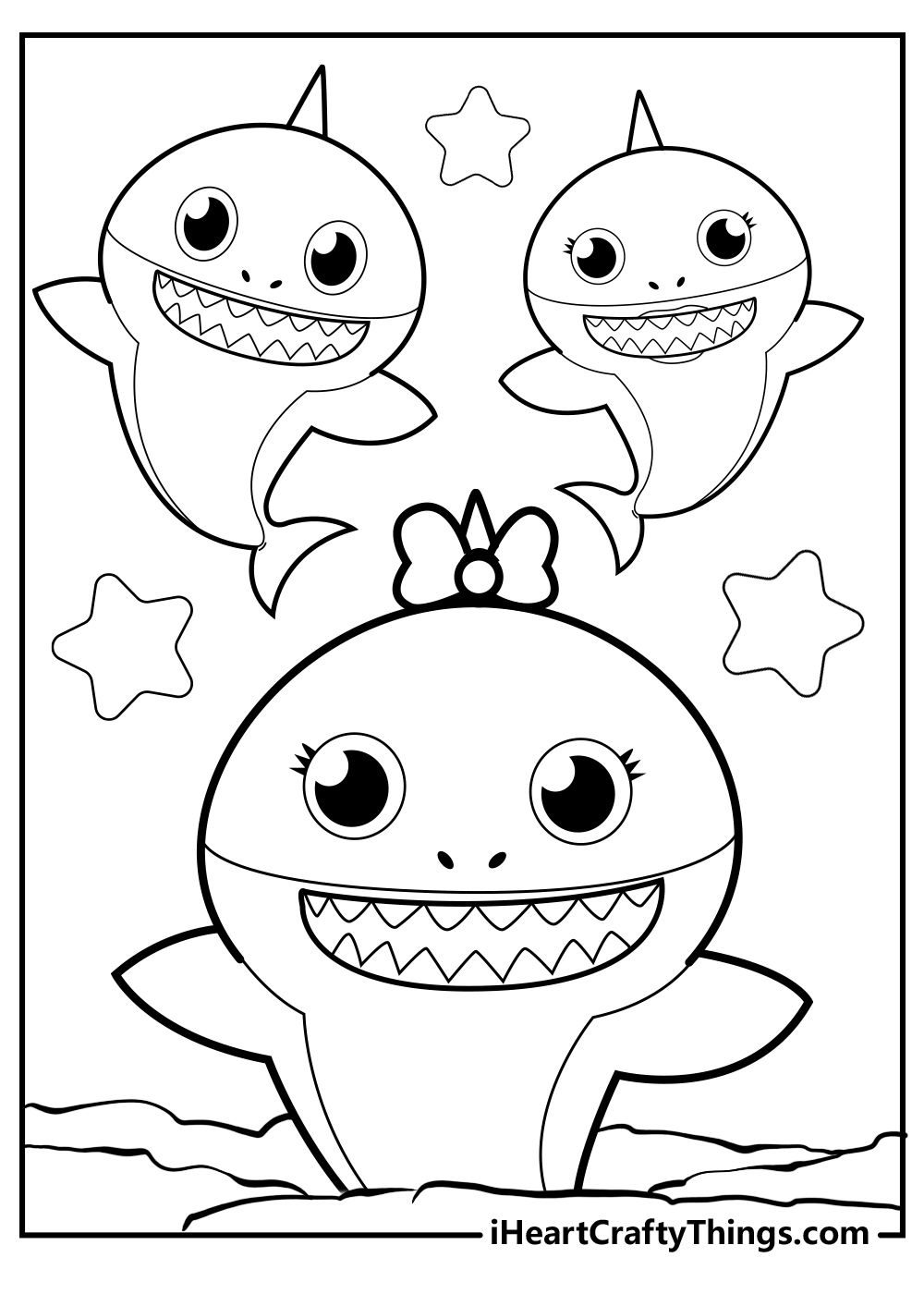 baby shark coloring pages for kids