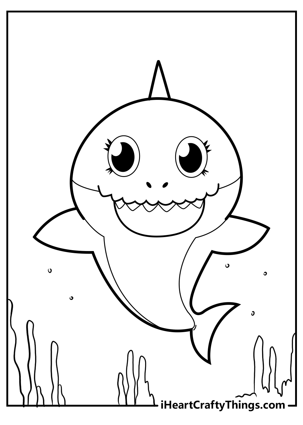 baby shark realistic coloring pages
