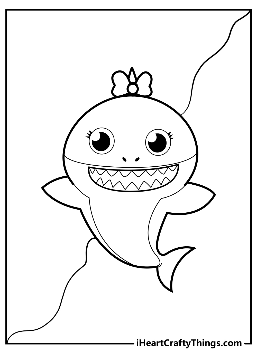 cartoon baby shark coloring pages