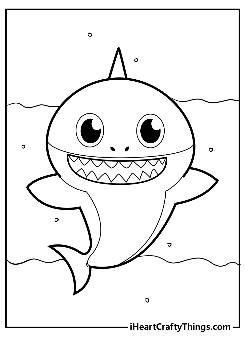 original baby shark coloring sheet