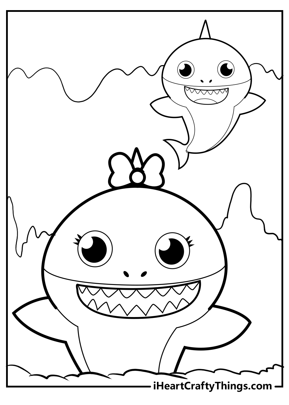 baby shark coloring printable for kids