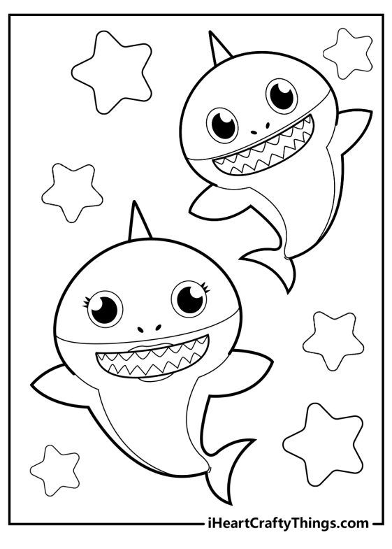 Printable Baby Shark Coloring Pages (Updated 2024)