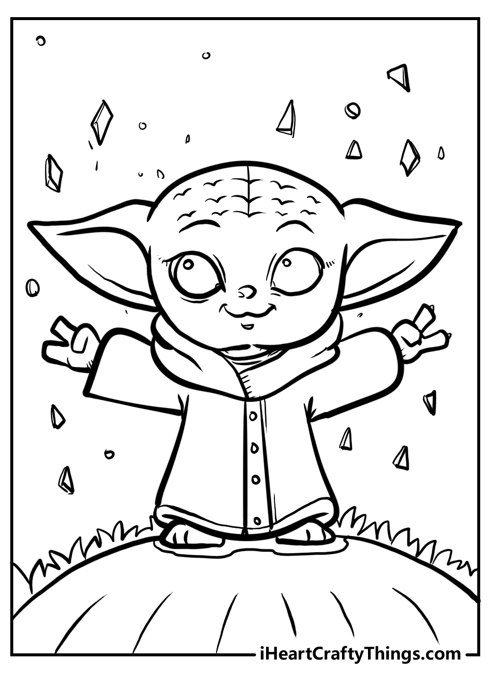 baby yoda coloring sheet for adults