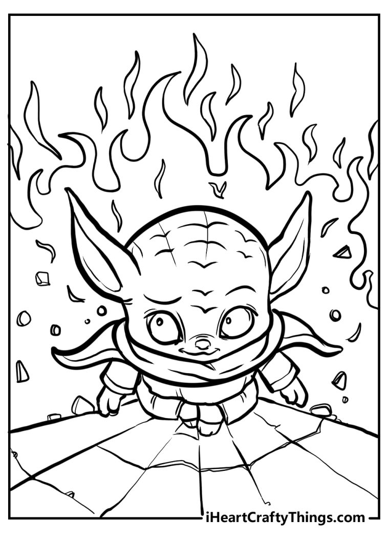 15 Baby Yoda Coloring Pages (Printable Free PDF Sheets)