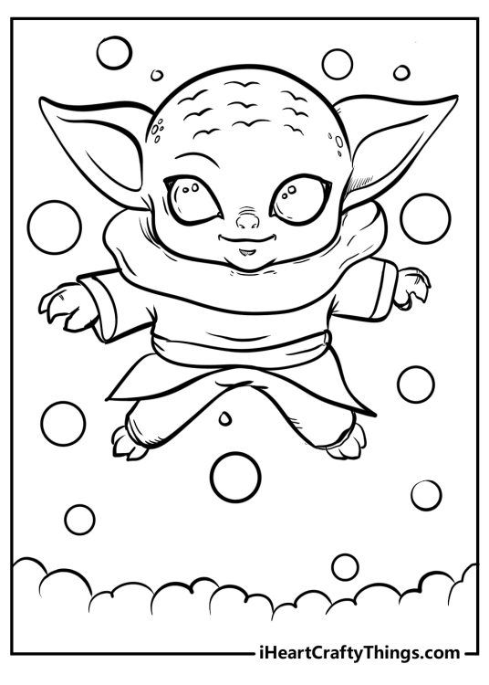 15 Baby Yoda Coloring Pages (printable Free Pdf Sheets)