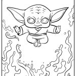 cute baby yoda coloring pages