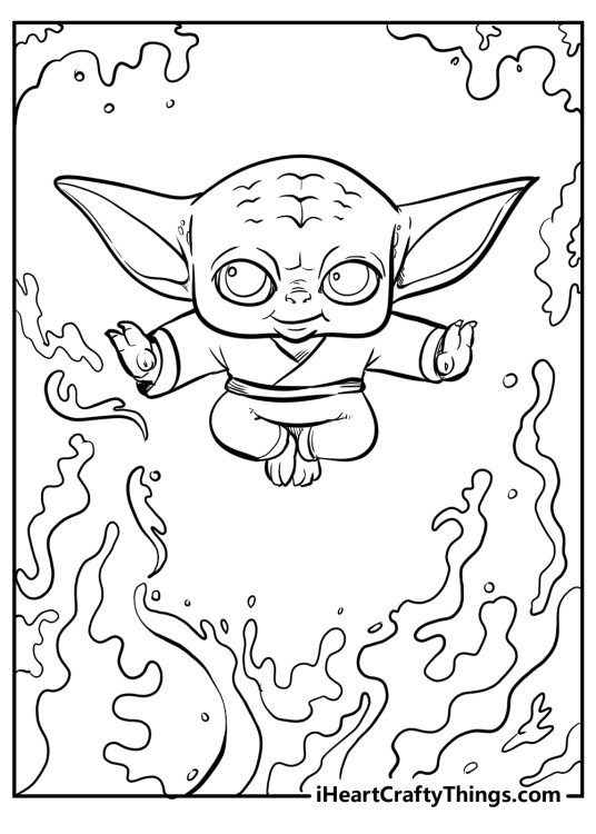 Baby Yoda Coloring Pages