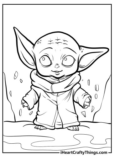 15 Baby Yoda Coloring Pages (Printable Free PDF Sheets)