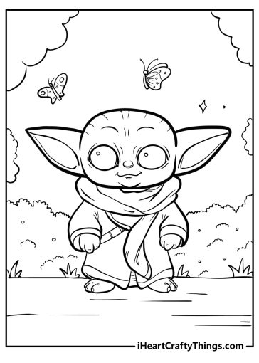 15 Baby Yoda Coloring Pages (Printable Free PDF Sheets)