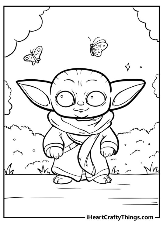 15 Baby Yoda Coloring Pages (Printable Free PDF Sheets)