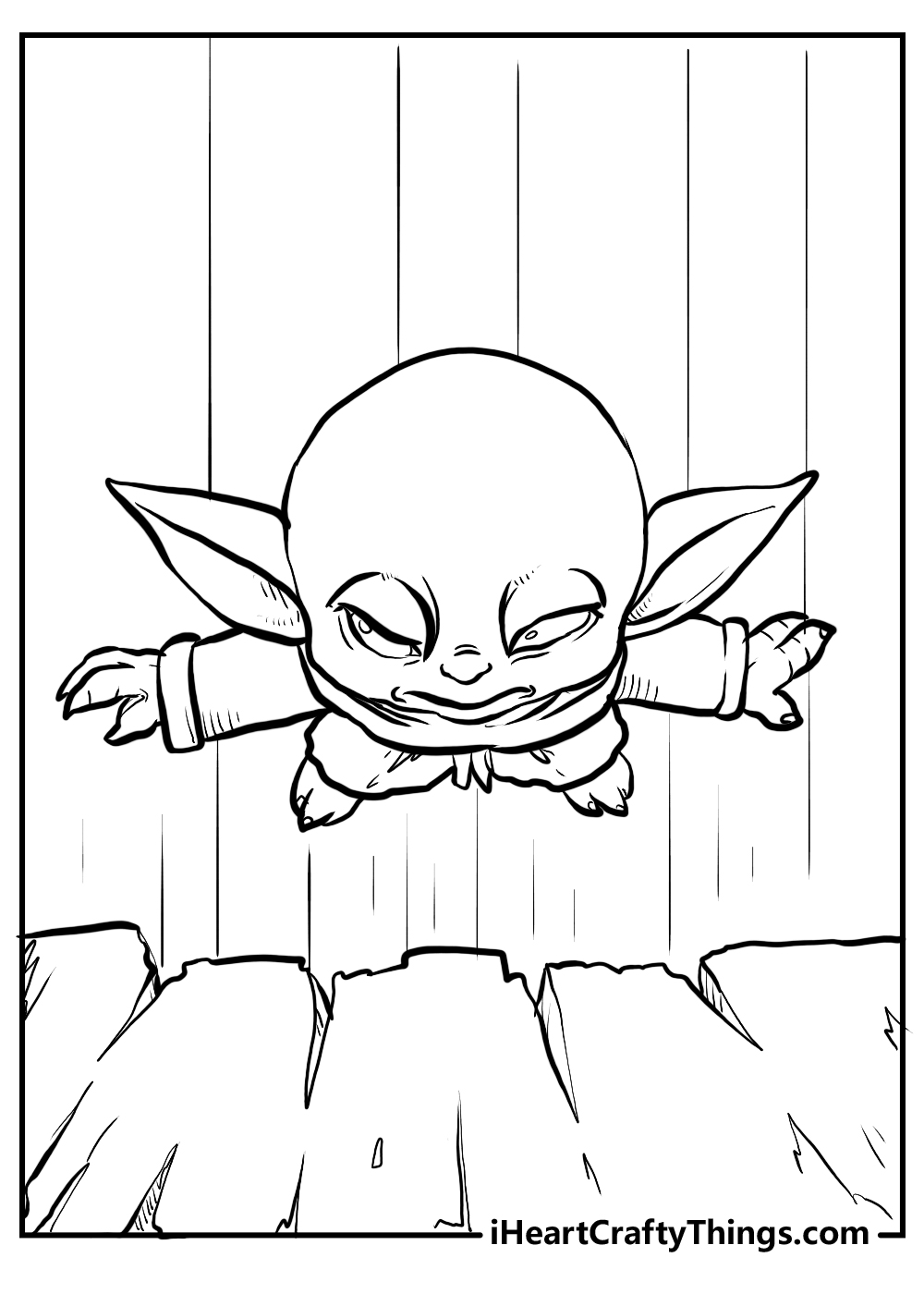 baby yoda coloring sheet for preschoolers