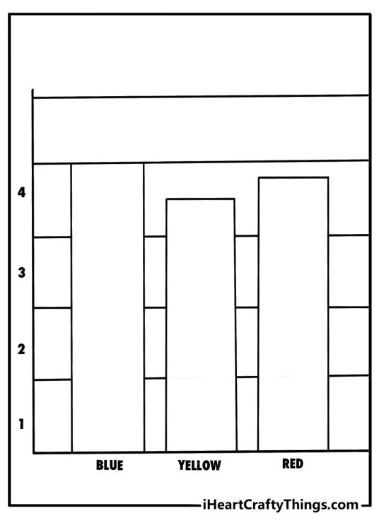bar graph coloring sheet simple bars with numbers to color after counting for kids pdf
