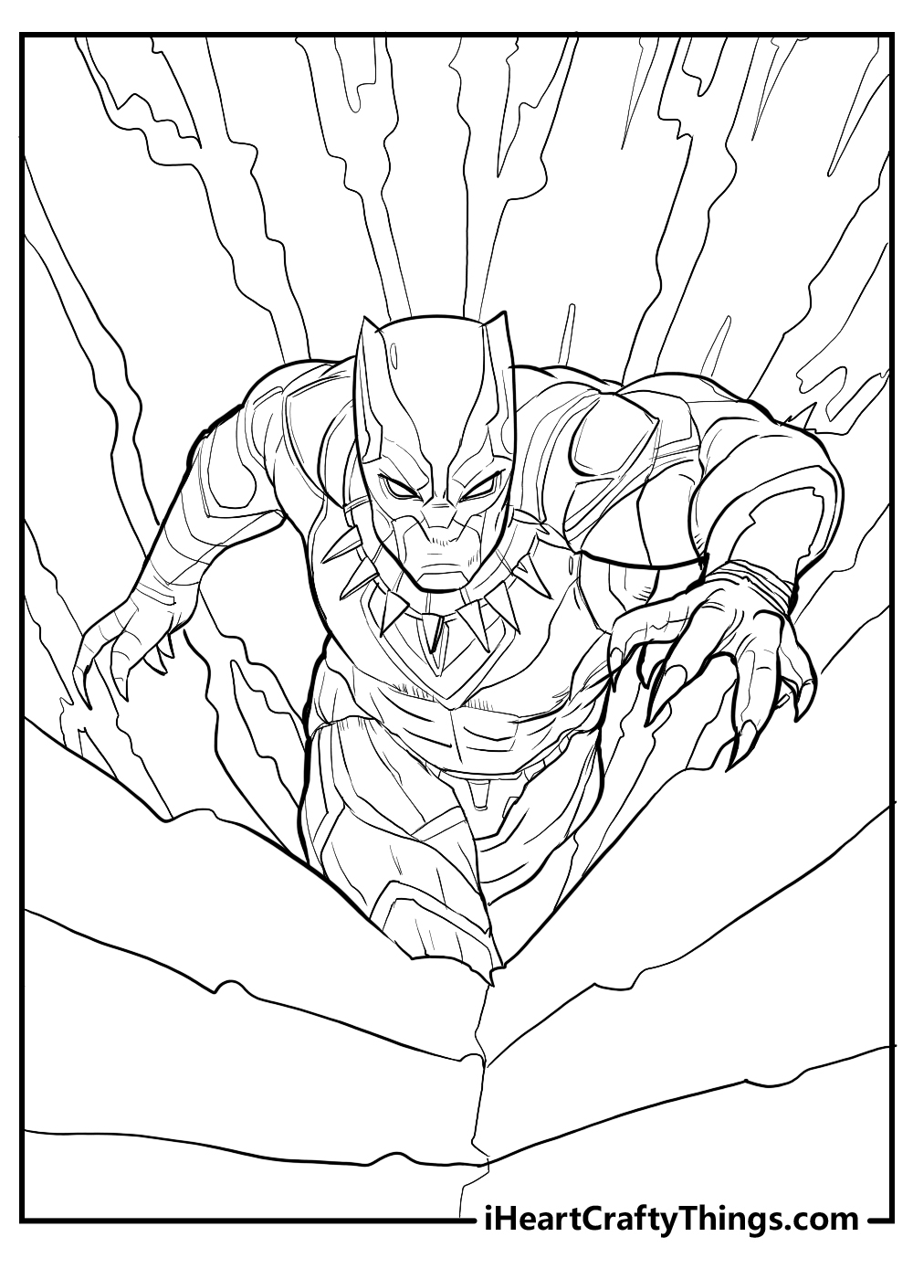 black panther coloring sheet free download