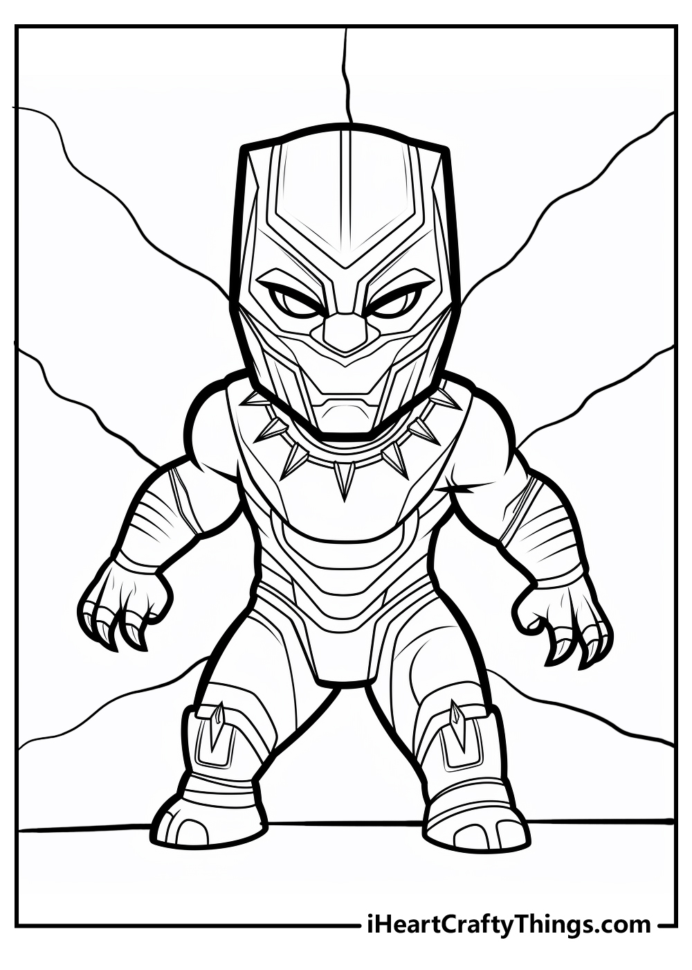 original black panther coloring printable