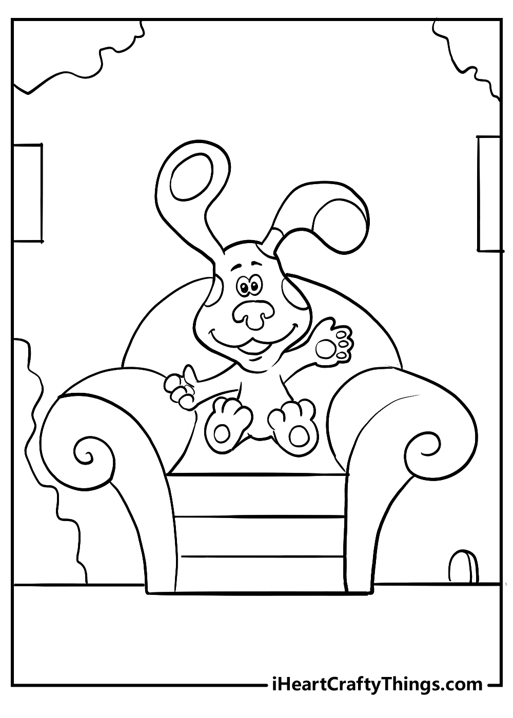 easy blue's clues coloring pages