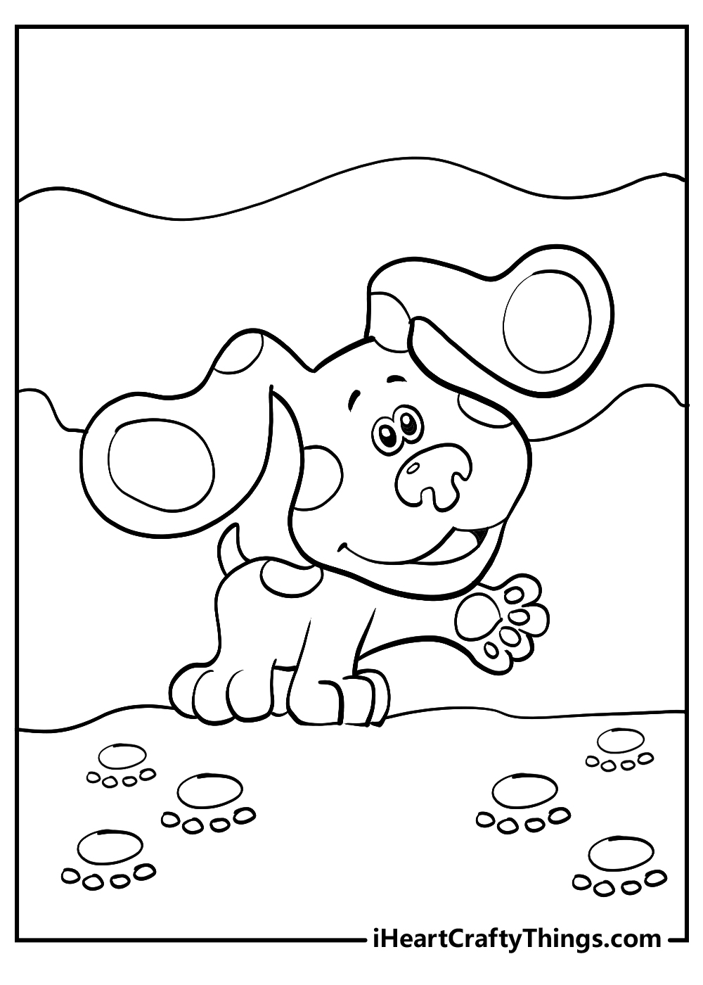 blue's clues coloring sheet for preschoolers