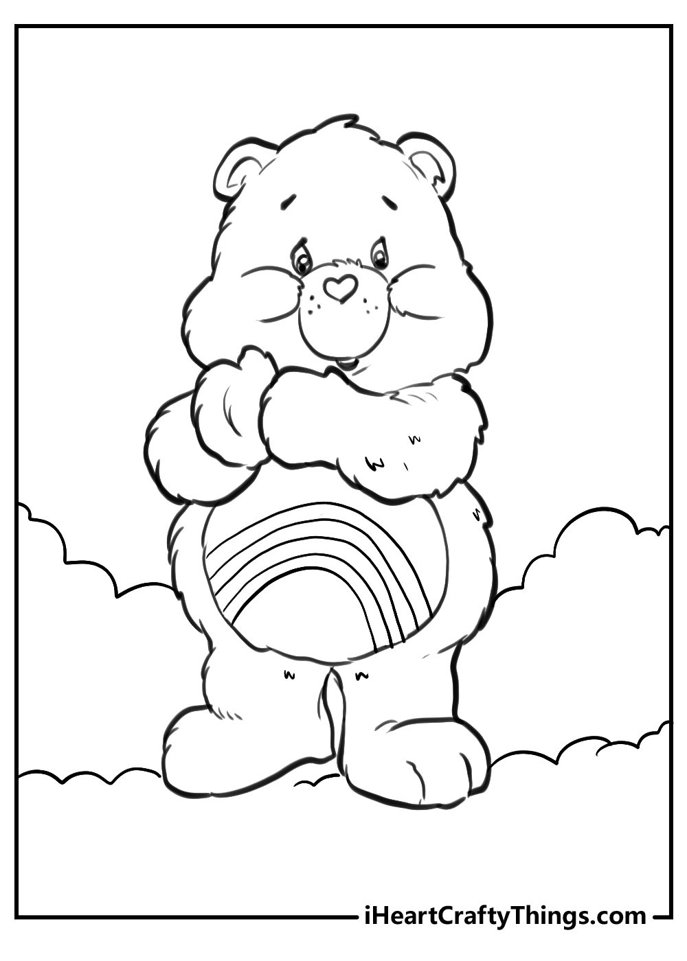 cheer bear care bear coloring printable