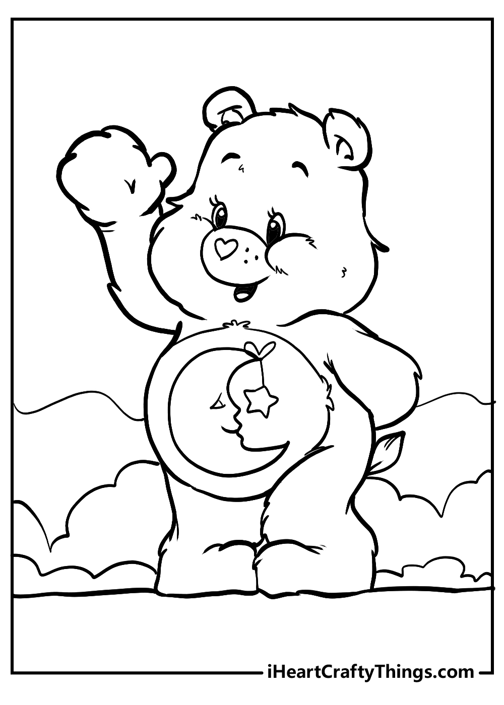 new care bears coloring printable for kids