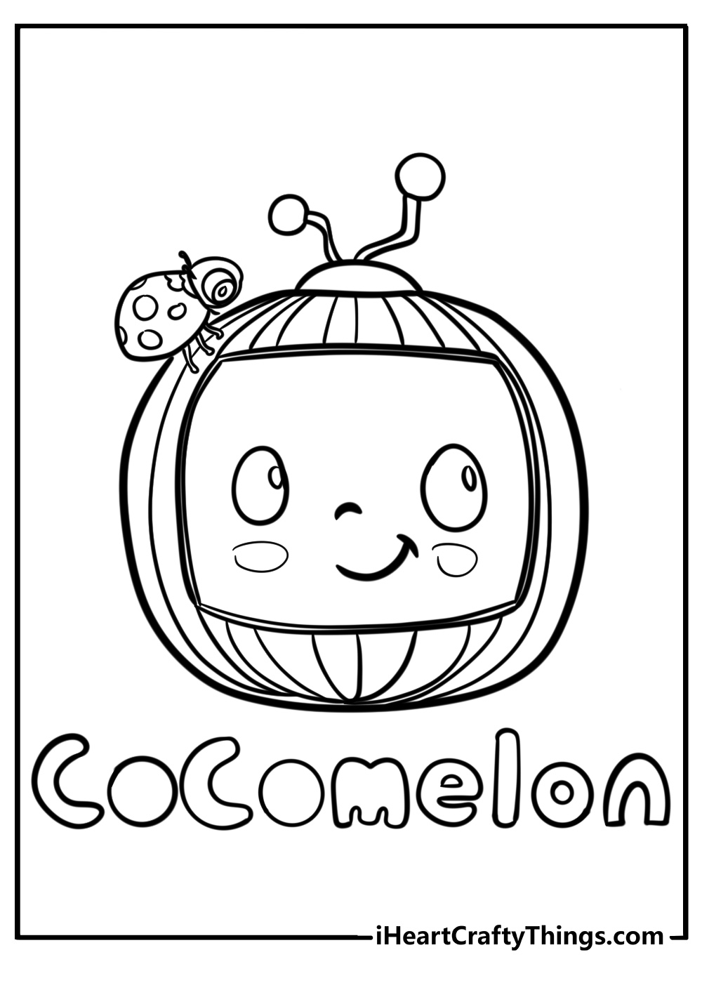 Cocomelon logo coloring page for kids