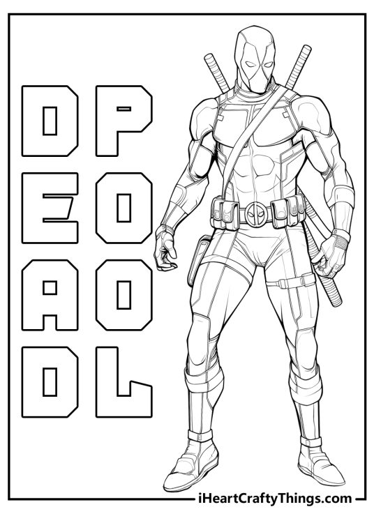 Deadpool Coloring Pages