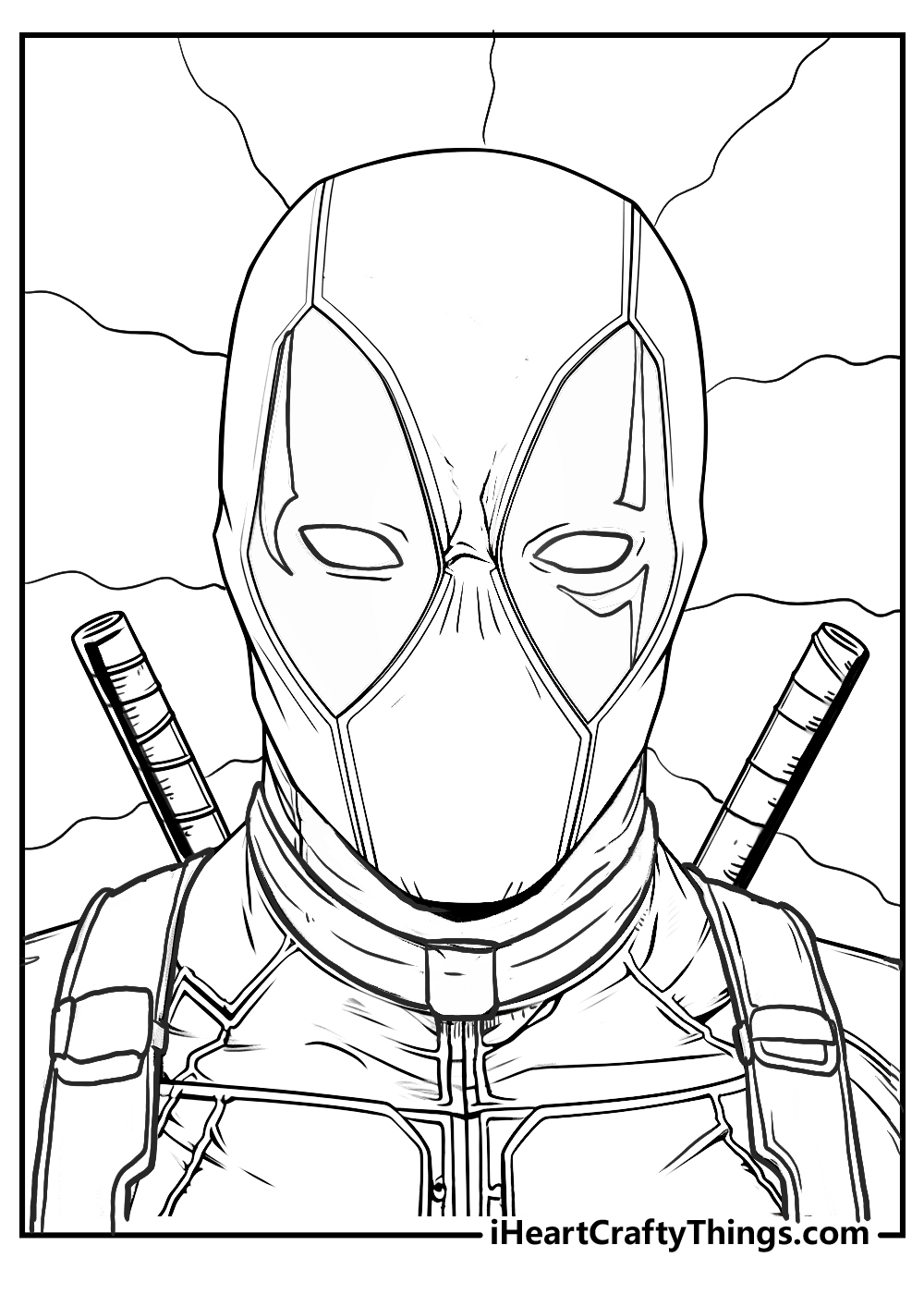 deadpool coloring pages free pdf download