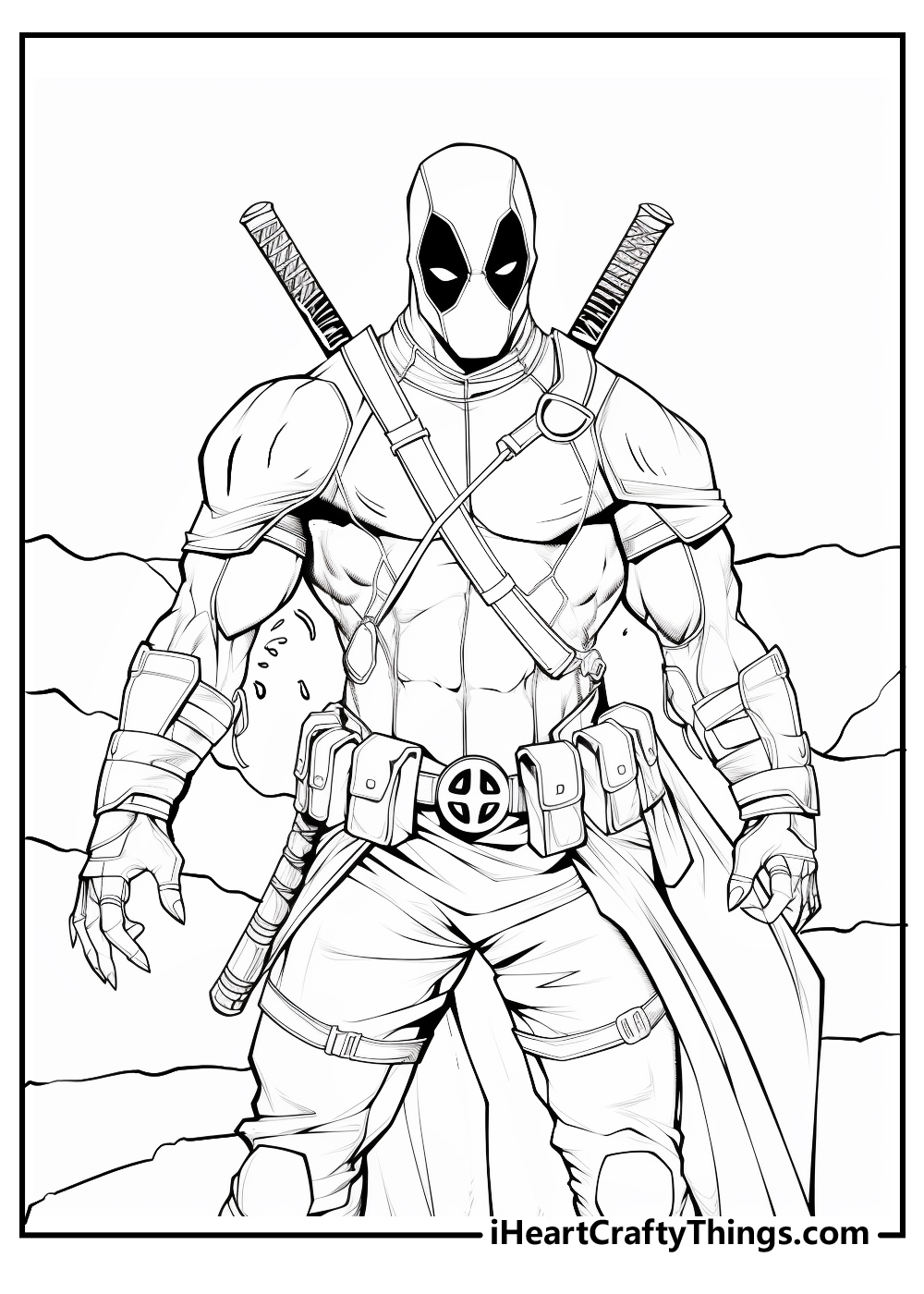 new deadpool coloring sheet