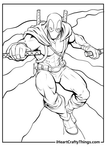 15 Deadpool Coloring Pages (Free Printable PDF Sheets)