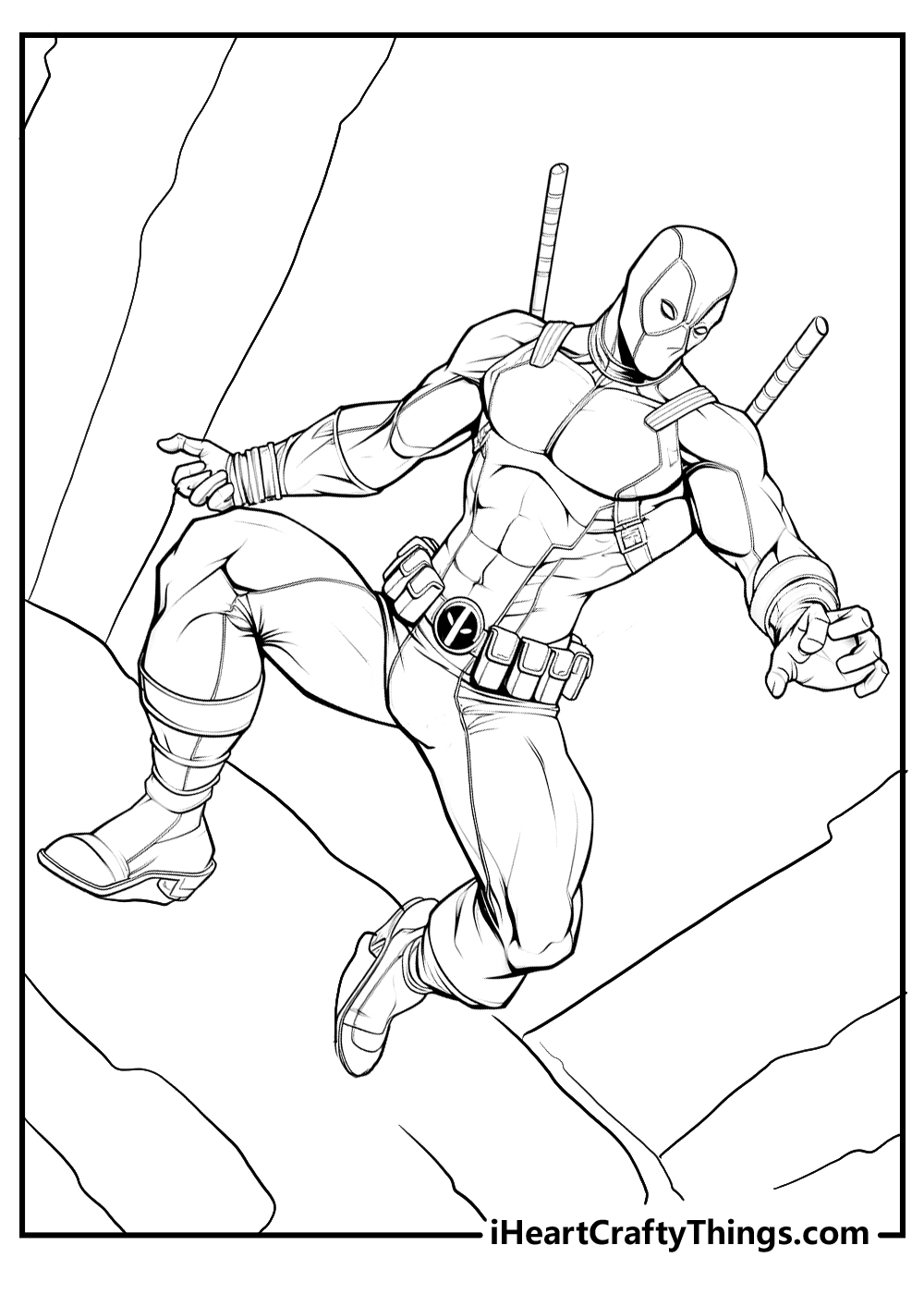deadpool coloring printable for kids