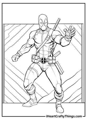 15 Deadpool Coloring Pages (Free Printable PDF Sheets)