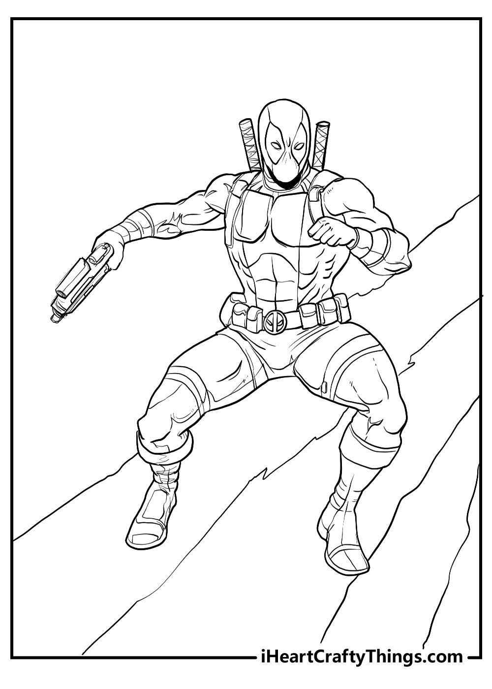 cartoon deadpool coloring pages