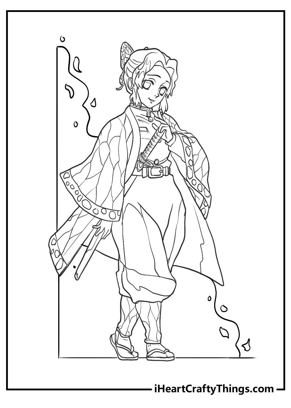 realistic demon slayer coloring pages