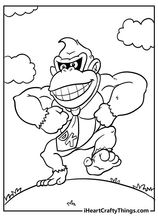 Printable Donkey Kong Coloring Pages (Updated 2024)