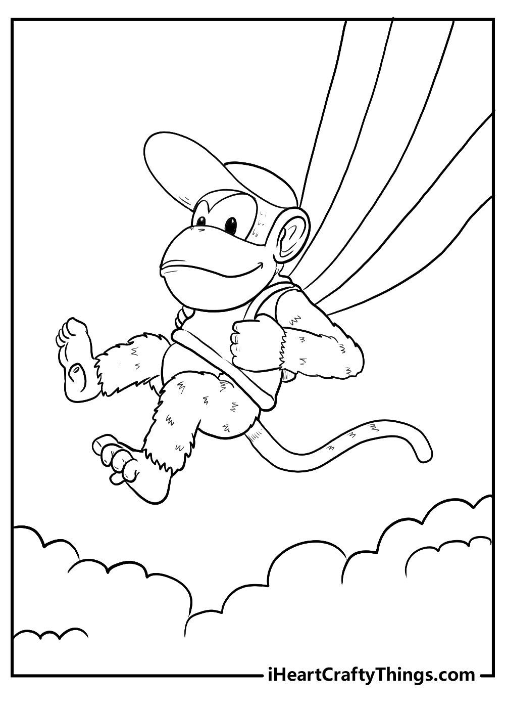 donkey kong coloring pages for kindergarten