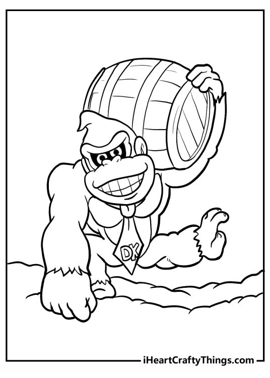 Printable Donkey Kong Coloring Pages (Updated 2024)