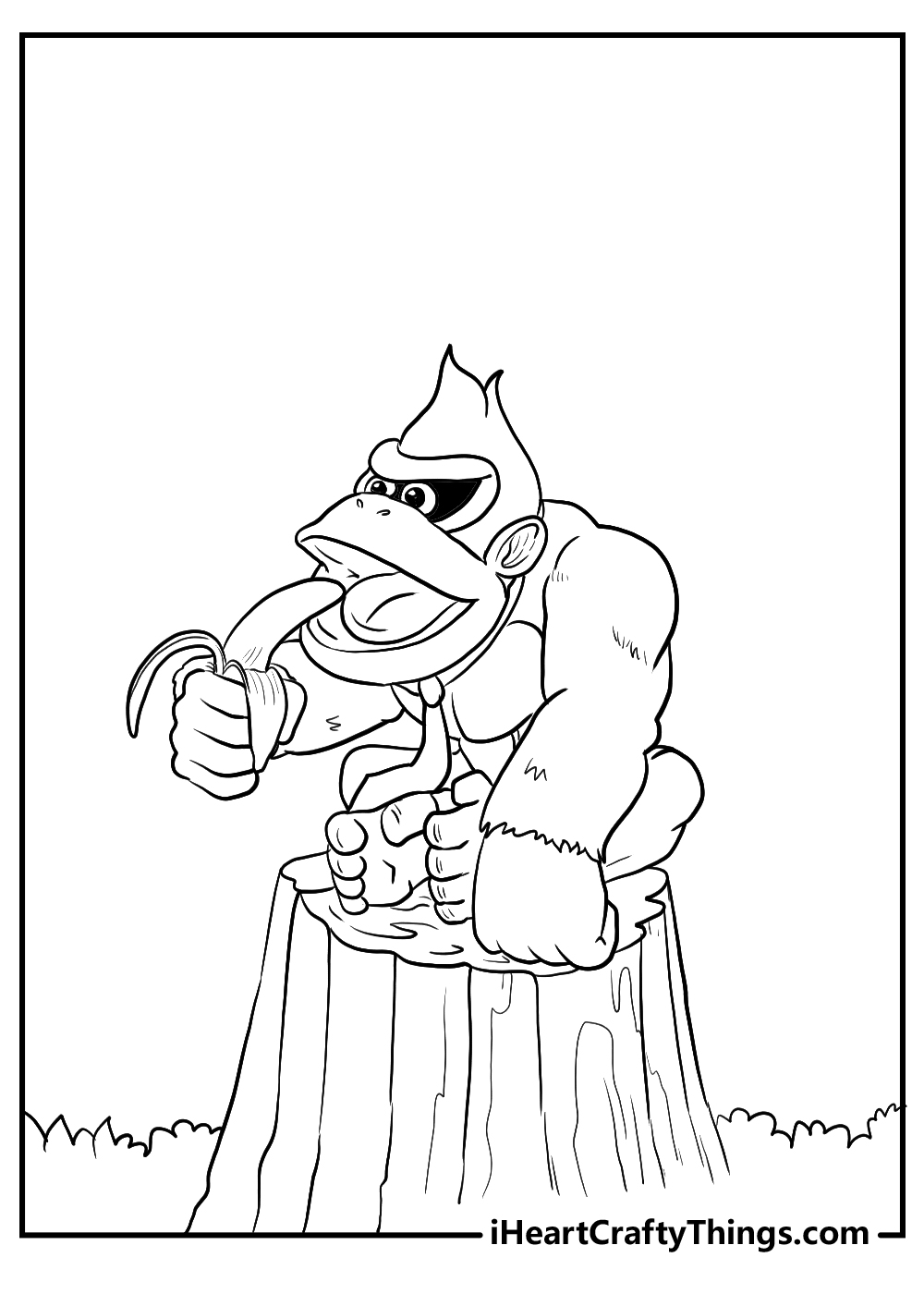 donkey kong coloring book for children