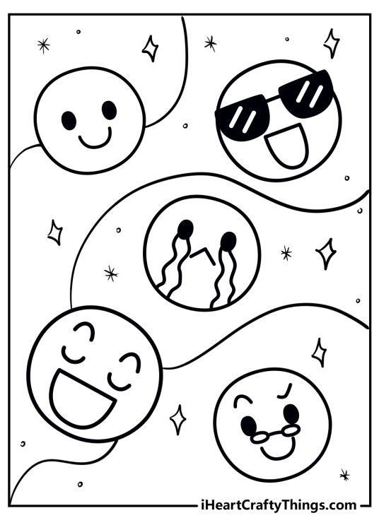 Emoji coloring pages
