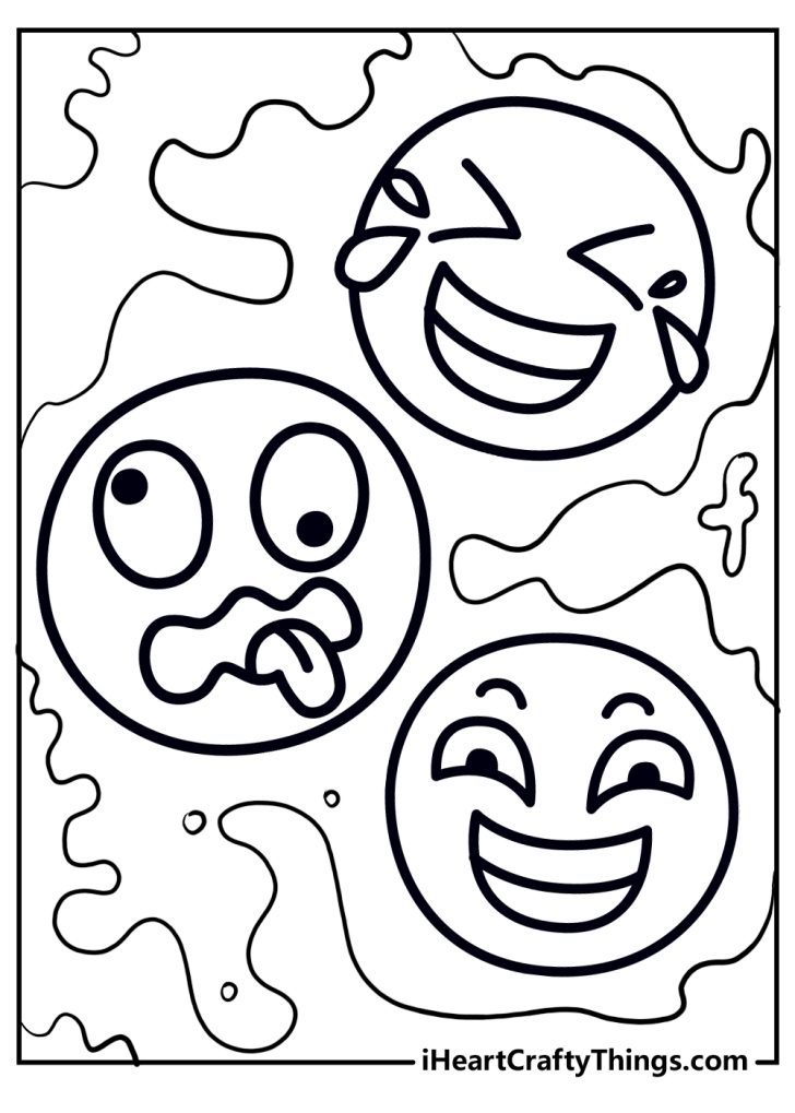 15 Emoji Coloring Pages (Free Printable PDFs For Kids)