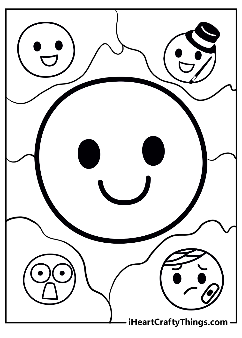 original emoji coloring pages