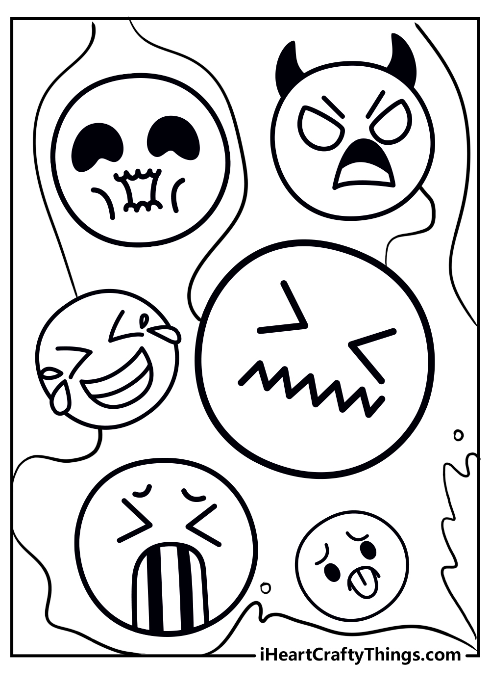 emoji coloring sheet for kids