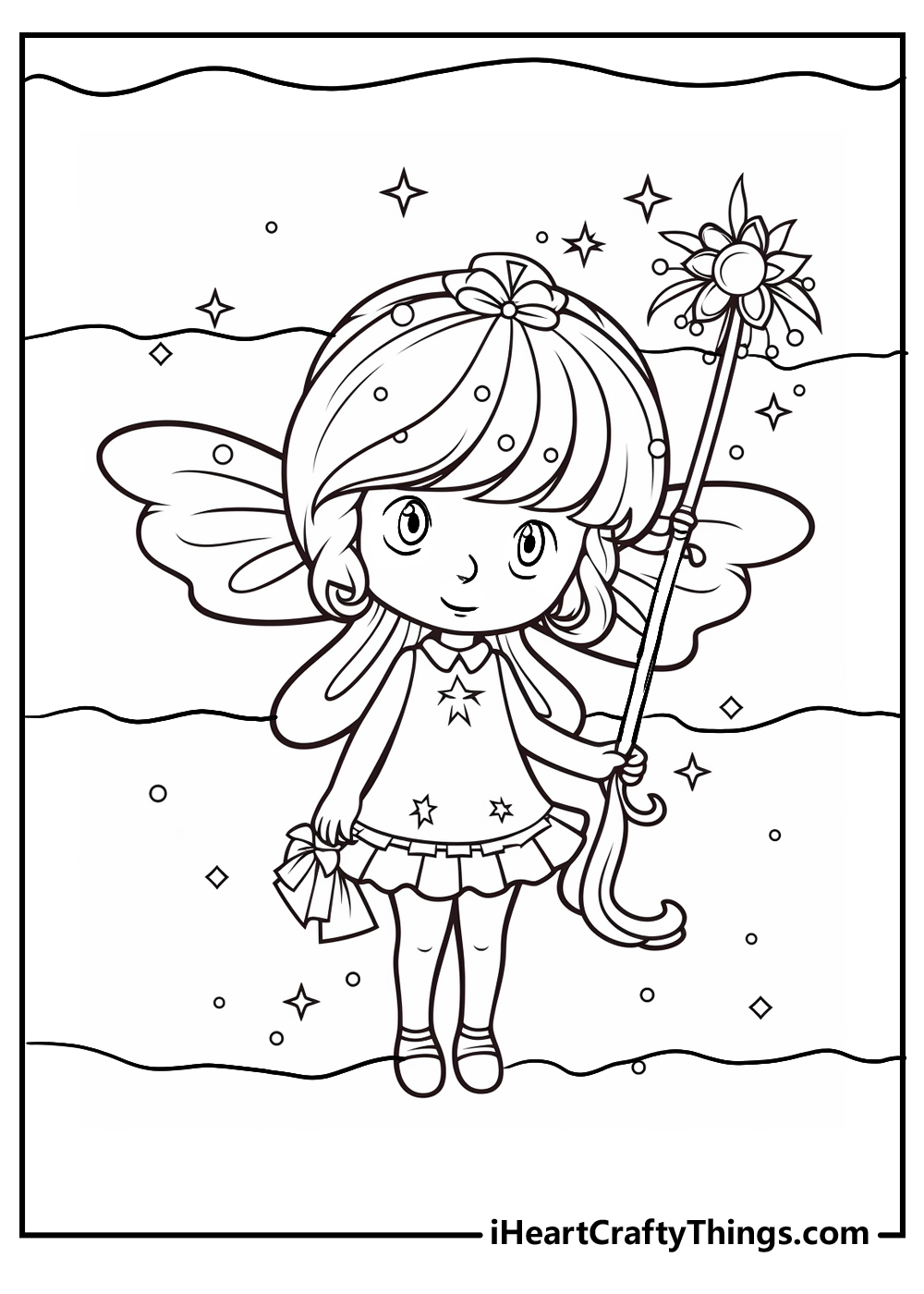 fairy coloring printable for kids