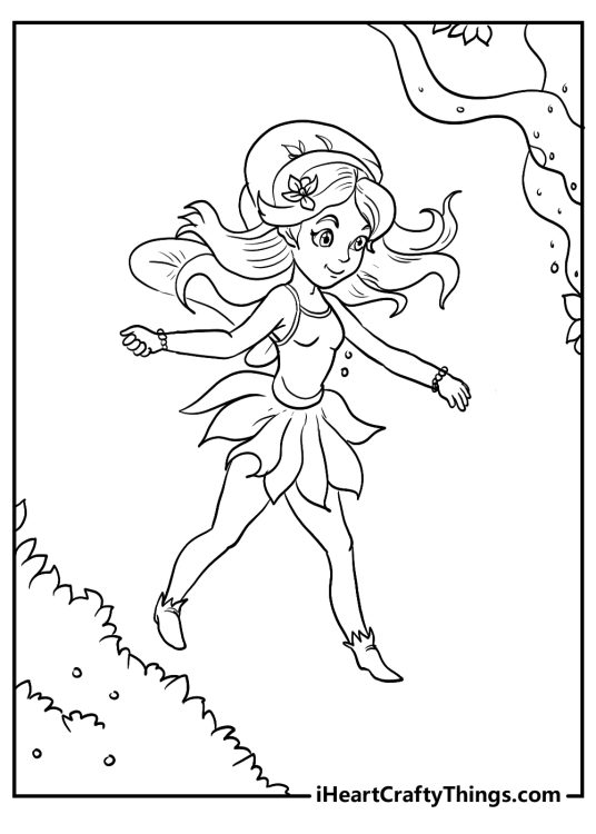 Fairy coloring pages