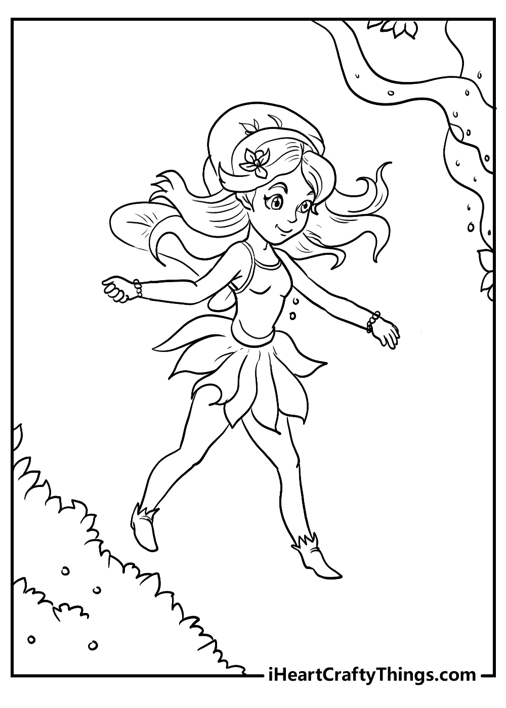 cartoon fairy coloring printable