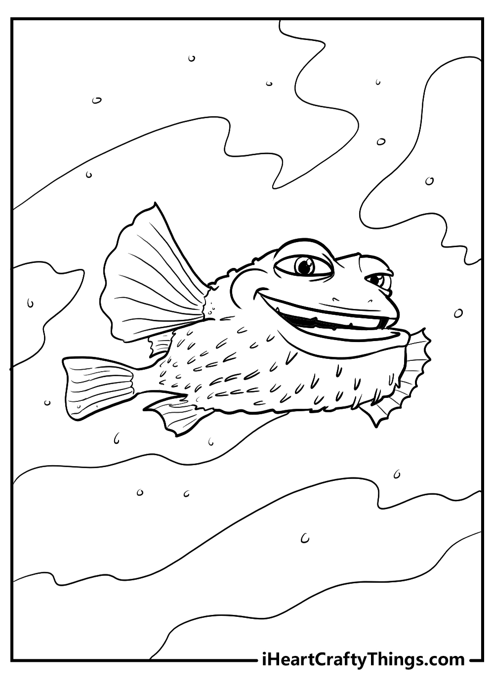 Bloat the pufferfish finding nemo coloring pages