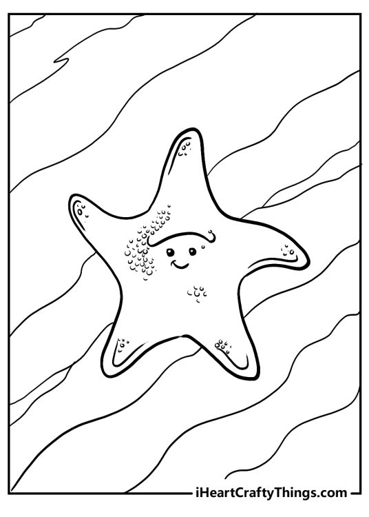 Free Finding Nemo-themed printable featuring starfish Peach with segmented background