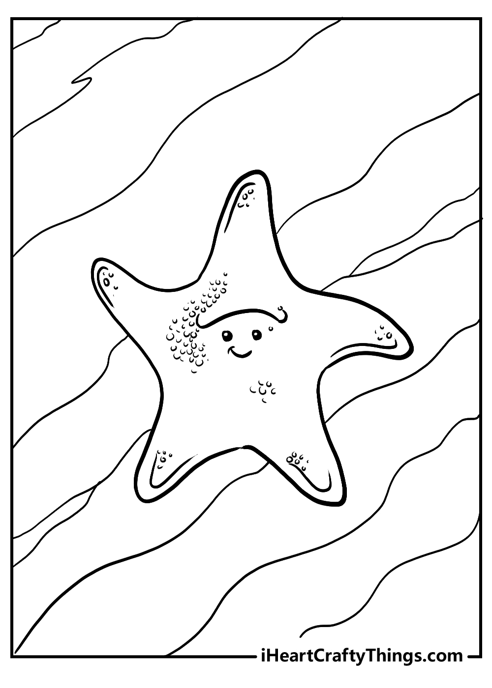 Free Finding Nemo-themed printable featuring starfish Peach with segmented background