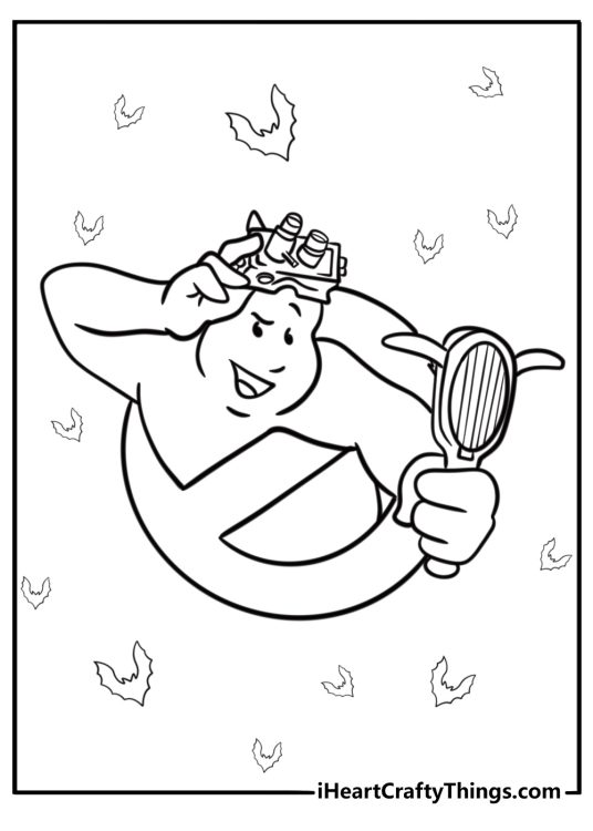 Ghostbusters logo coloring page for kids
