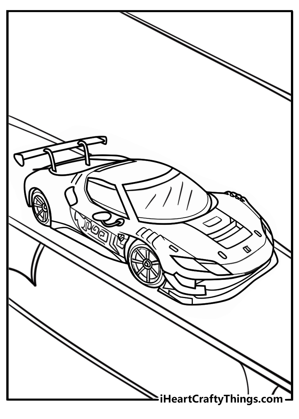 Hot wheels ramp jump with airborne car fun coloring sheet