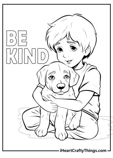 be kind coloring sheet