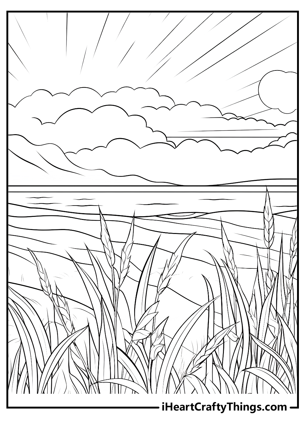 wilderness landscape coloring pages