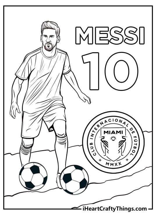 Messi Coloring Pages